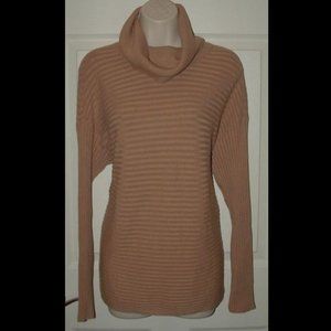 NEW Womens Sz 1 (or sz 8) Soft Stretchy Cashmere Blend Brown Turtleneck Sweater